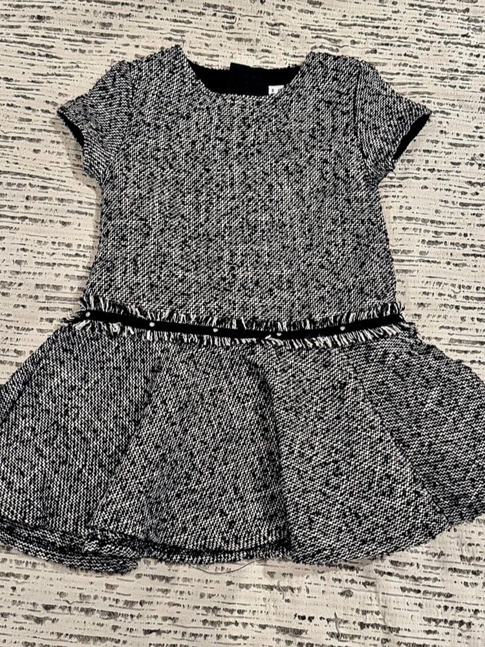 Mayoral Girls Size 2 Black & White Dress Set